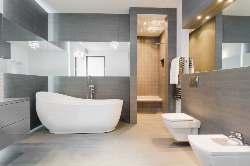 Contemporary Bathroom with New Bathtub